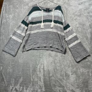 Wrangler Retro Sweater Women's L Open Knit Bell Sleeves Tassels Grunge Boho